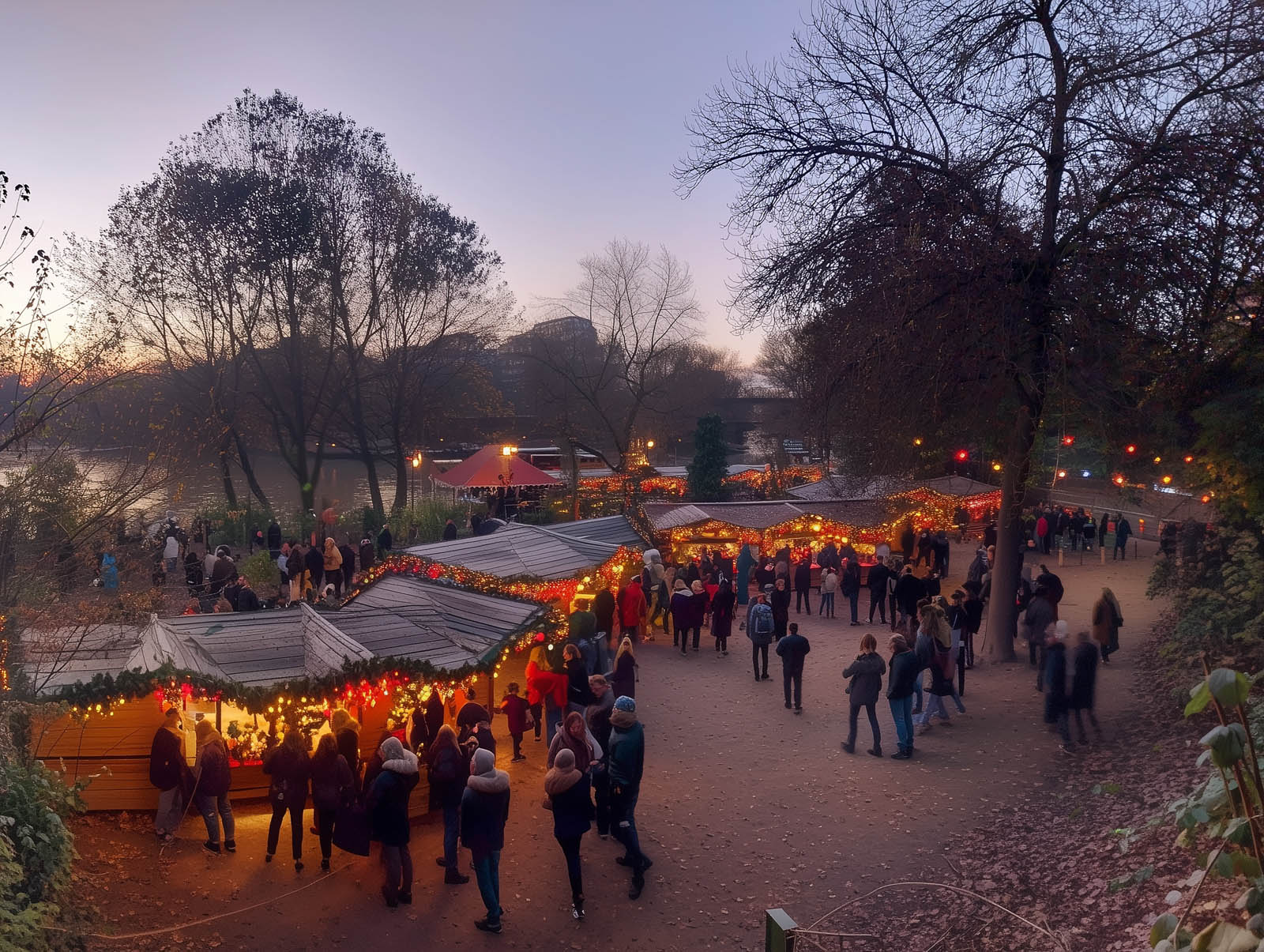 Villaggio di Natale - mercatini a Pavia per grandi e piccini, con musica, cibo, giochi e bracieri a legna per scaldarsi